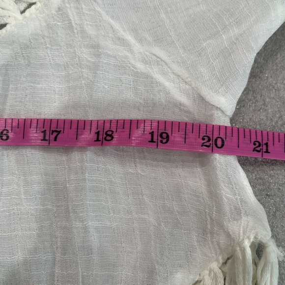 [L/XL]Papillon Blanc  3/4 Sleeve Crochet Blouse - Picture 5 of 7